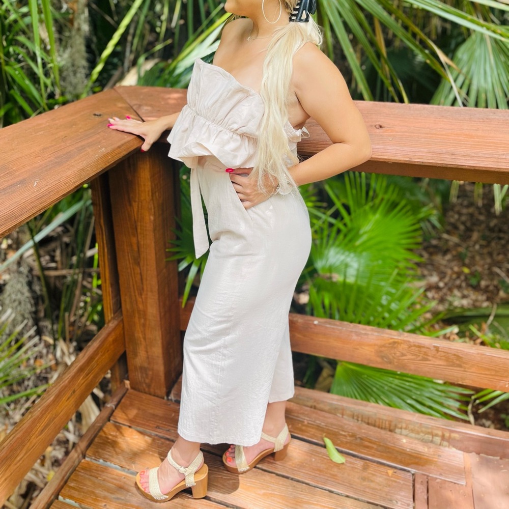 Tan jumpsuit